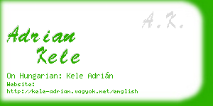 adrian kele business card